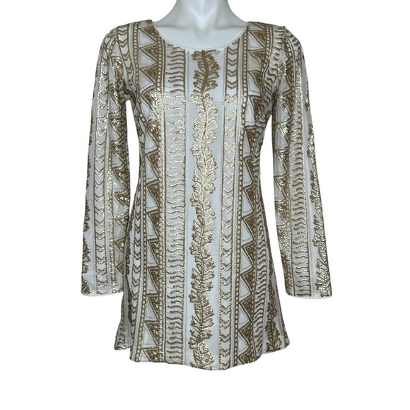 Dress the Population Cassandra gold sequin dress Small - Picture 3 of 7